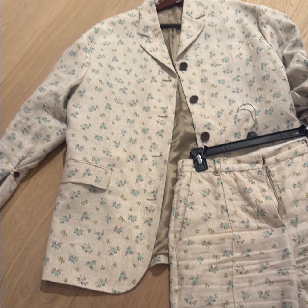 Acne Studios Long sleeve linen single breasted blazer